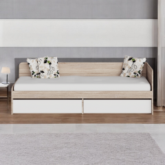 Кровать односпальная Tobi Sho SONATA/800 для детской комнаты с двумя ящиками, 800х1900 мм Дуб сонома/Белый Киев