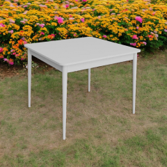 Стол обеденный Tobi Sho MONO квадратный для столовой, кухни, 880х880х750 мм Белый/Белый Умань
