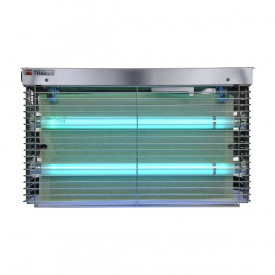 Уничтожитель насекомых с липкой вставкой Pomel Trio steel 485х310х60 мм Серый