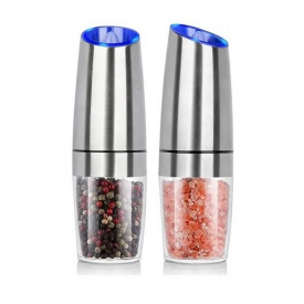 Набор мельниц для соли перца специй SBTR 2 предмета на батарейках Серебро (SPM-12/Silver)