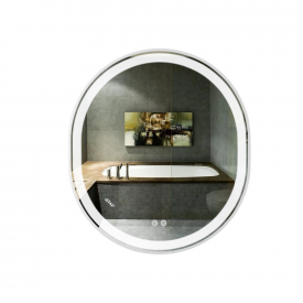 Зеркало Qtap Gemini 800х700 с LED-подсветкой Touch и антизапотиванием, белое (QT2578R8071W)