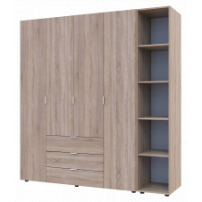 Комплект Doros Гелар з Етажеркою Дуб Сонома 4 ДСП 193.2х49.5х203.4 (42005043)