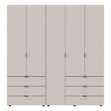 Розпашна Шафа для одягу Doros Гелар комплект Кашемір 2+3 ДСП 193.7х49.5х203.4 (80737638)