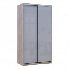 Шафа купе Сіті Лайт Слім Дуб Сонома Скло Сіре 120х60х225 (44900312)