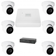 Комплект відеоспостереження на 6 камер GreenVision GV-IP-K-W76/06 5Mp (LP23193)