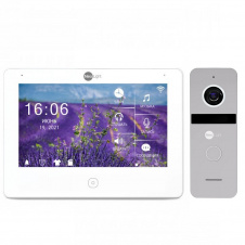 Комплект відеодомофону NeoLight NeoKIT HD Pro WiFi Silver срібний (9882)