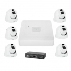 Комплект відеоспостереження на 6 камер GreenVision GV-IP-K-W71/06 3Mp (LP22863)