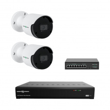 Комплект відеоспостереження на 2 камери GreenVision GV-IP-K-W80/02 (Ultra AI) 5Mp (LP23687)