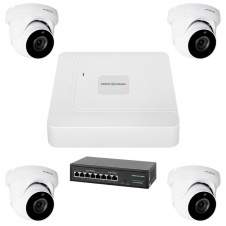 Комплект відеоспостереження на 4 камери GreenVision GV-IP-K-W74/04 5Mp (LP23191)