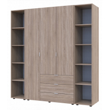 Комплект Doros Гелар з 2 Етажерками Дуб сонома 3 ДСП 192.6х49.5х203.4 (42005049)