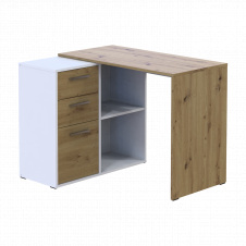 Офісний стіл Doros T8 Білий/Дуб Артізан 100х83х75 (41516060)