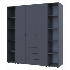 Комплект Doros Гелар з 2 Етажерками Графіт 3 ДСП 192.6х49.5х203.4 (42005060)