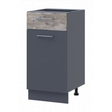 Кухня Doros Лея НЯ82_40 нижня вузька Графіт/Клондайк ДСП 40х46.6х82 (80359569.6)