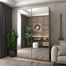 Шафа купе Doros G-Caiser Графіт 2 Дзеркала / 3 частини 160х60х240 (42005021)