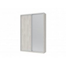 Шафа купе Doros Сіті Лайт Біле дерево 1 ДСП / 1 Дзеркало 150х45х225 (42002060)