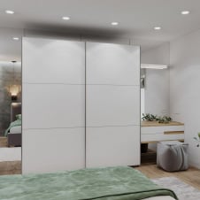 Шафа купе Doros G-Caiser Графіт / Білий 2 ДСП / 3 частини 220х60х240 (42001012)