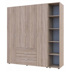 Комплект Doros Гелар з Етажеркою Дуб Сонома 4 ДСП 193.2х49.5х203.4 (42005043) Костопіль