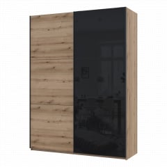 Шафа купе Doros G-Caiser Дуб Евок / Чорний 1 ДСП / 1 скло / 3 частини 180х60х240 (80737750) Киев