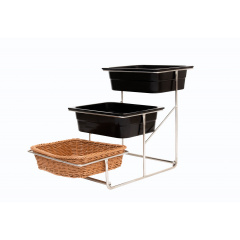 Трёхуровневая подставка из нержавеющей стали One Chef 68×32×42 см Львов