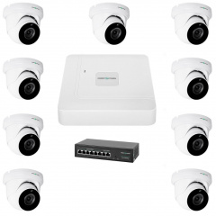 Комплект відеоспостереження на 9 камер GreenVision GV-IP-K-W77/09 5Mp (LP23194) Павлоград