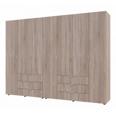 Розпашна Шафа для одягу Doros Гелар комплект Cонома 3+4 ДСП 271,2х49,5х203,4 (42002127) Володарськ-Волинський