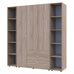 Комплект Doros Гелар з 2 Етажерками Дуб сонома 3 ДСП 192.6х49.5х203.4 (42005049) Чернігів