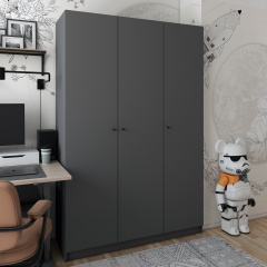 Шафа для одягу Promo Графіт Графіт 3 ДСП 135х48х204 (44900233) Жмеринка