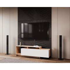 Стінка у вітальню Doros U2 Дуб Сонома Білий ДСП 160х38х48 (41510018) Херсон