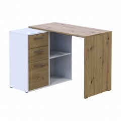 Офісний стіл Doros T8 Білий/Дуб Артізан 100х83х75 (41516060) Камень-Каширский