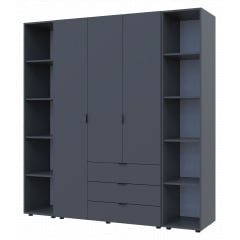 Комплект Doros Гелар з 2 Етажерками Графіт 3 ДСП 192.6х49.5х203.4 (42005060) Житомир