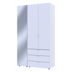 Шафа для одягу Doros Гелар Білий 2ДСП/Дзеркало 116.5х49.5х203.4 (42002154) Костополь