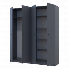 Комплект Doros Промо з полицями Графіт 2+2 ДСП 180х48х204 (44900289) Михайлівка