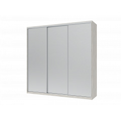 Шафа купе Doros Сіті Лайт Біле дерево 3 Дзеркала 225х60х225 (44900082) Миргород