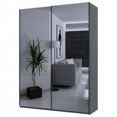 Шафа купе Doros G-Caiser Графіт 2 Дзеркала 180х60х240 (42005012) Днепрорудное