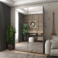 Шафа купе Doros G-Caiser Графіт 2 Дзеркала / 3 частини 160х60х240 (42005021) Кременец