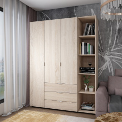 Комплект Doros Гелар з Етажеркою Дуб Сонома 3 ДСП 154.4х49.5х203.4 (42005042) Новомосковськ