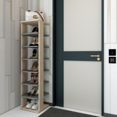 Полиця для взуття Doros Паоло Дуб Сонома/Графіт 38.4х38.4х153.4 (41516042) Вінниця