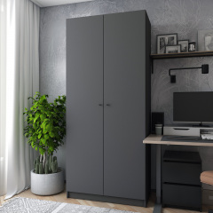 Шафа для одягу Promo Графіт Графіт 2 ДСП 90х48х204 (44900232) Акимовка