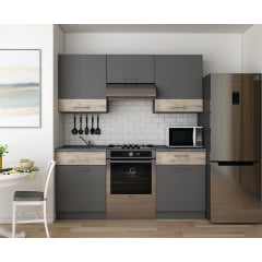 Кухня Лея Doros 1.8 м Графіт/Клондайк ДСП 180х60х250 (81000014) Кам'янка-Дніпровська