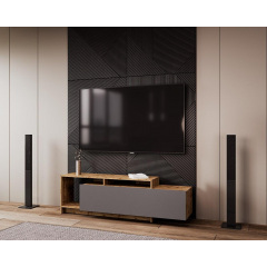 Стінка у вітальню Doros U2 Тахо Графіт ДСП 160х38х48 (41510106) Володарськ-Волинський