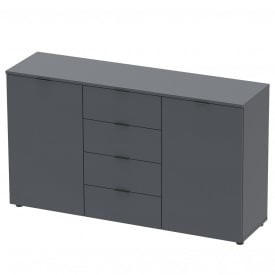 Комод Doros Рон 5 Графіт 2 фасади 4 шухляди 140х38х81 (44900235)