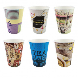 Стакан паперовий з принтом 500 мл 150 шт (7163)