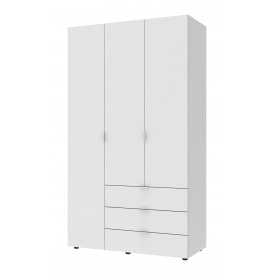 Розпашна Шафа для одягу Doros Гелар Білий 3 ДСП 116,2х49,5х203,4 (80397641)