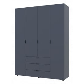 Розпашна Шафа для одягу Doros Гелар Графіт 4 ДСП 155х49,5х203,4 (80737075)