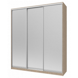Шафа купе Doros Сіті 24 Дуб Cонома 3 Дзеркала 208х60х240 (42002077)