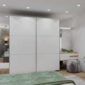 Шафа купе Doros G-Caiser Графіт / Білий 2 ДСП / 3 частини 220х60х240 (42001012)