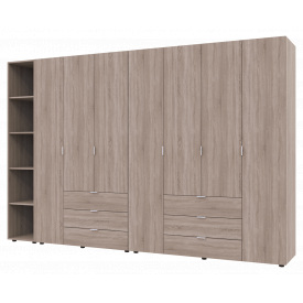 Комплект Doros Гелар з Етажеркою Дуб сонома 3+4 ДСП 309.4х49.5х203.4 (42005048)