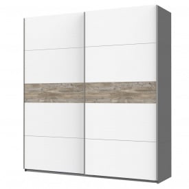 Шафа купе Doros G-Caiser Графіт / Білий вставка Клондайк 2 ДСП / 5 частин 220х60х240 (42001015)