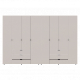 Розпашна Шафа для одягу Doros Гелар комплект Кашемір 4+4 ДСП 310х49.5х203.4 (80737642)