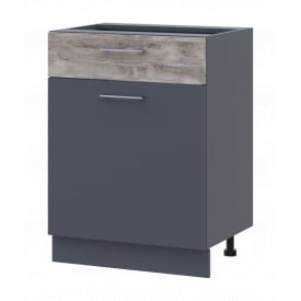 Кухня Doros Лея НЯ82_Ш60 нижня права Графіт/Клондайк ДСП 60х46.6х82 (80359569.7)